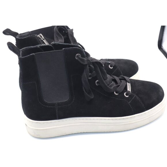 J/Slides Black Suede High Top Sneakers Streetwear Grunge Casual Lifestyle Sz10 - Picture 4 of 7